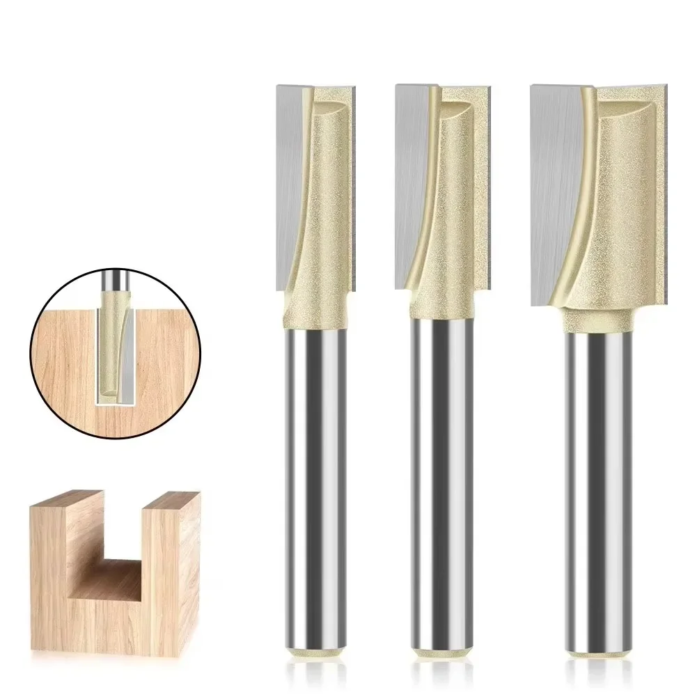 Professional 1/4′′ Shank 1/2′′ Shank Slotting Cutter Router Carpentry Tool Set Fresa,Milling Cutter Cleaning Bottom Bit for Wood