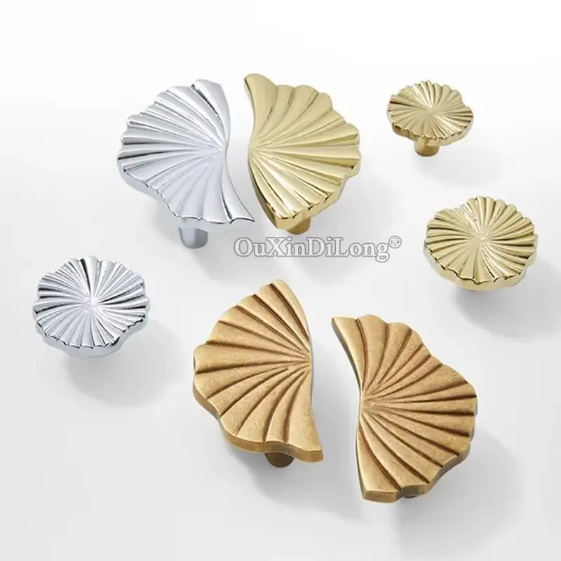 HOT 4PCS / 4Pairs Solid Brass Furniture Handles Drawer Knobs Cupboard Wardrobe Kitchen Closet Dresser Wine Cabinet Pulls Knobs