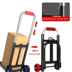 Hand-pulled Cart Folding Portable Luggage Shopping Grocery Shopping Heavy-duty Small Trolley for Home Trailer Household