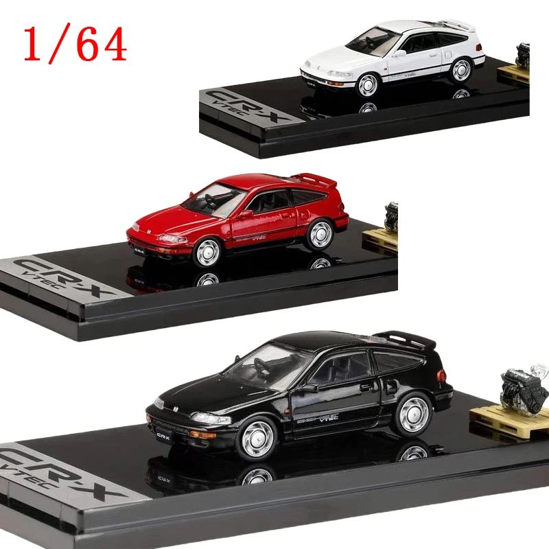 Diecast Model Car Hobby Japan 1/64 Honda CR-X SiR(EF8) Car ModeI Honda CR-X Play Vehicles Toys for Boys