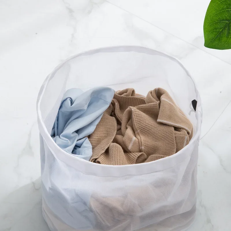 Drawstring Laundry Bag Coarse Net Washing Bags Dirty Clothes Organizer Pouch Laundry Bag for Washing Machine Household