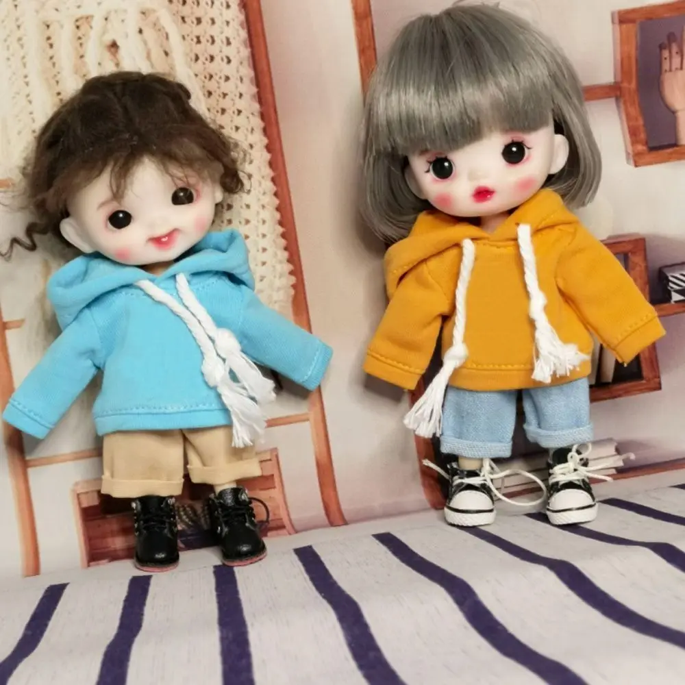

Kids Toys Causal Wear OB11 Doll Clothes Handmade Dress Up Doll Hoodies Decoration Play House Obitsu 11 Outfits 1/12 BJD
