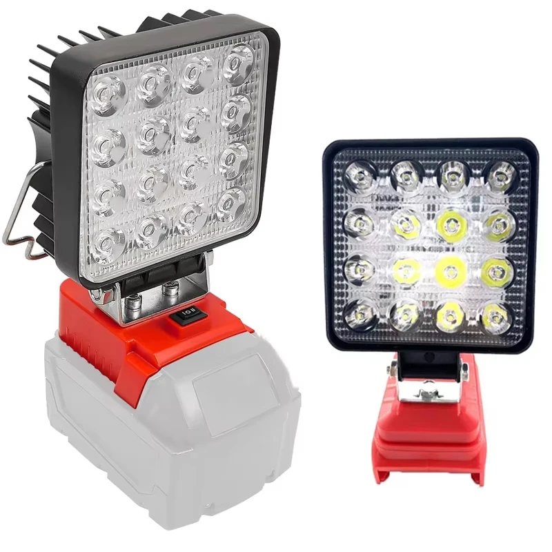 LED Work Light for Milwaukee 18V Lithium Battery Led Flashlight Flood Lights Outdoor Spotlight Camping Lamp Emergency Lighting