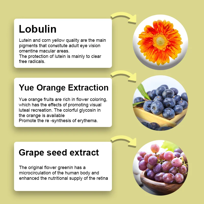 Cápsulas de luteína e mirtilo com zeaxantina para saúde ocular, visão, fadiga e seco - vitaminas oculares apoiam a saúde do sistema imunológico