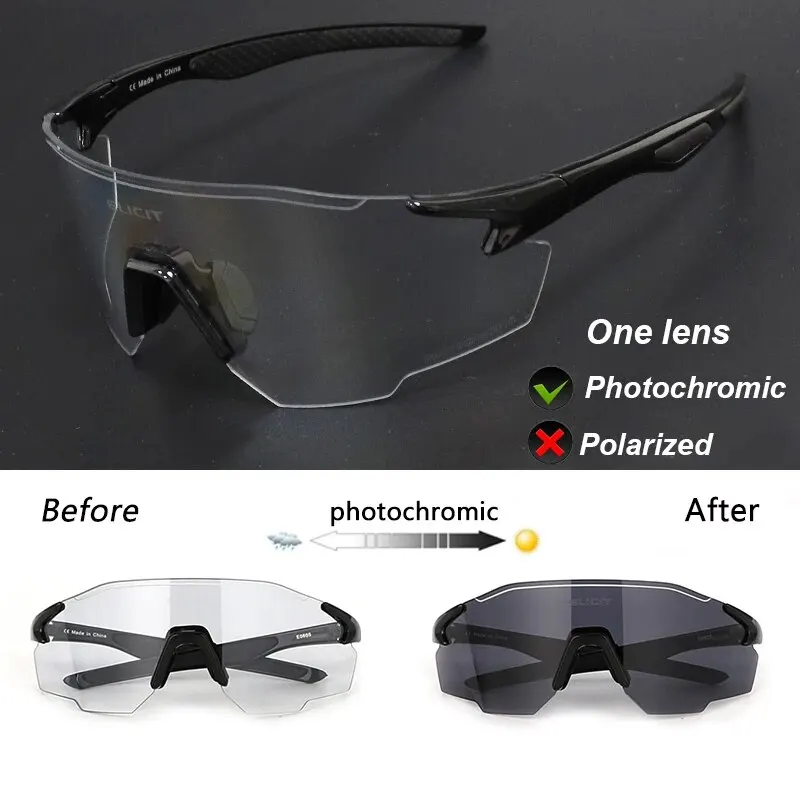 ELICIT Neue Photochrome Polarisierte Radfahren Gläser Männer Frauen Fahrrad Brille UV400 Schutz Brillen Sonnenbrille MTB Road Fahrrad Brille 7