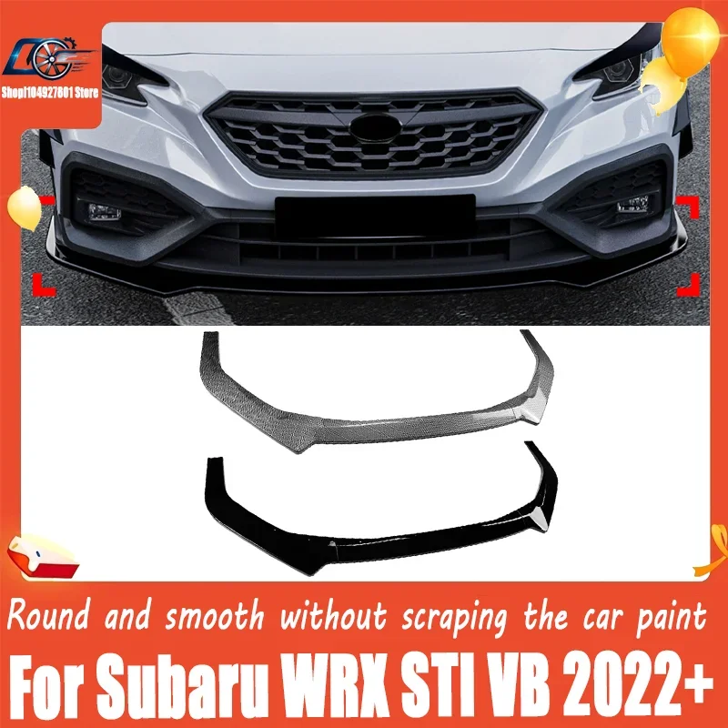 For Subaru WRX STI VB 2022+, Front Lip / Chin Spoiler Front Bumper Splitter, Sporty Upgrade, Direct Fit.