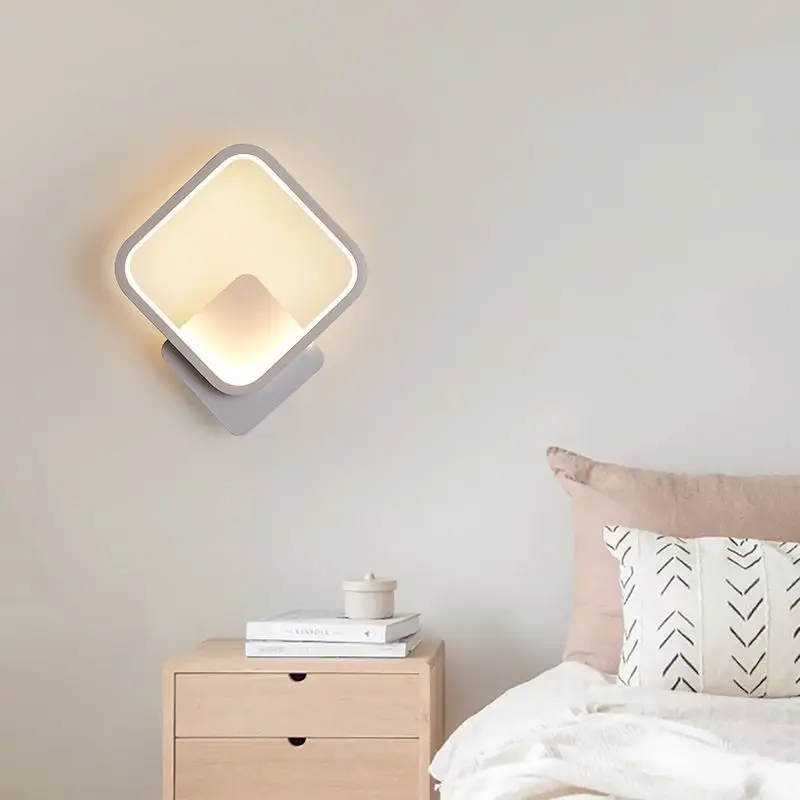 Lámpara de pared LED redonda moderna para dormitorio, sala de estar, pasillo, estudio, restaurante, entrega rápida, accesorios de iluminación de pared interior