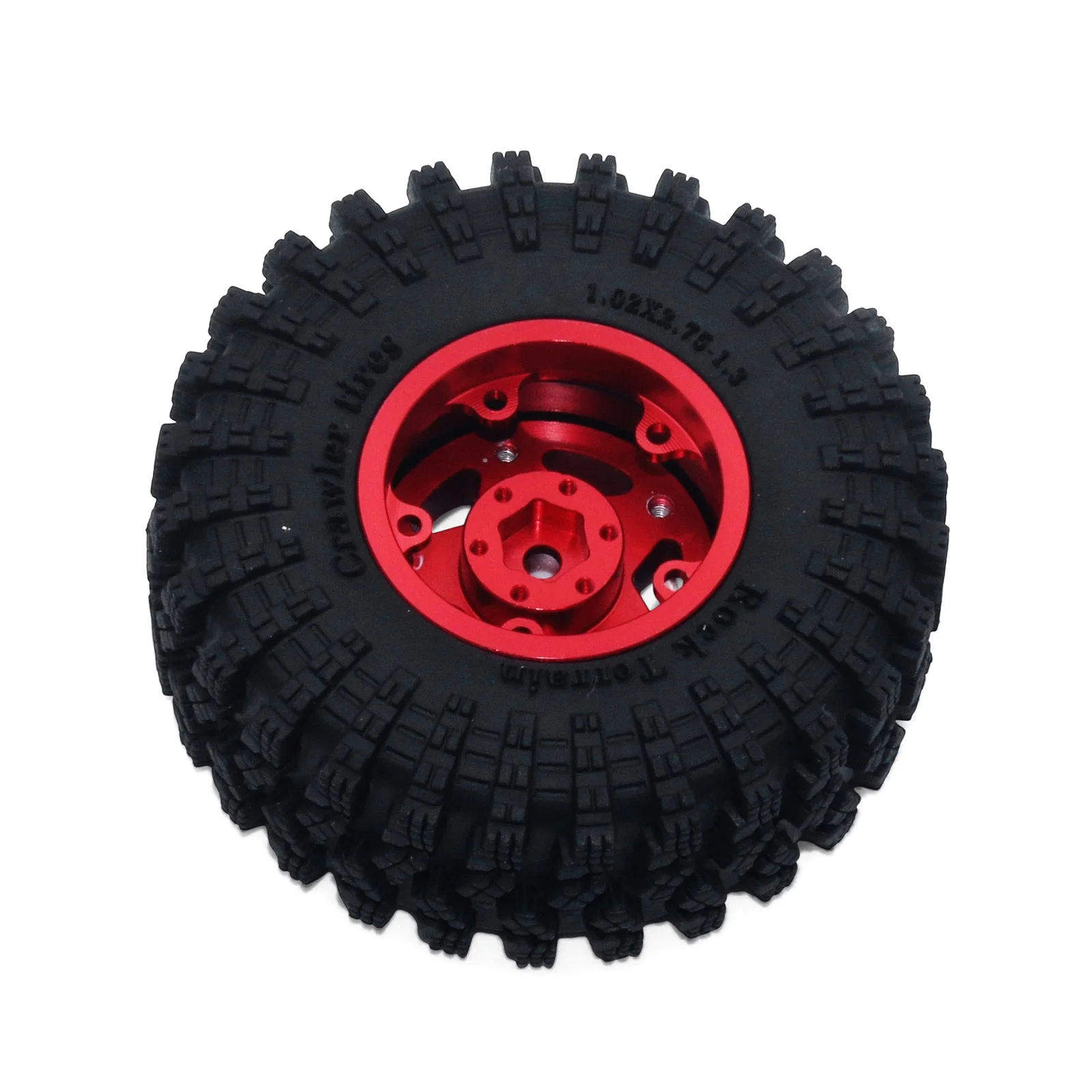 1,0-Zoll-Bettrock-Kletterreifen |     Reifen aus weichem Gummi mit hohem Griff |     Geeignet für RC-Kletterwagen im Maßstab 1:18 und 1/24 wie Scx24/Fcx24/Trx4M/Ax24