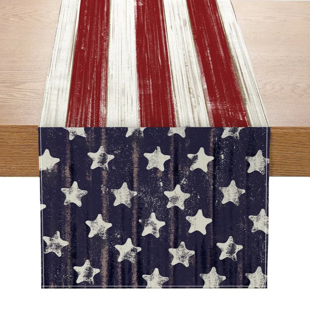 New design of American Independence Day printed tablecloth for kitchen table decoration - festive atmosphere small tablecloth