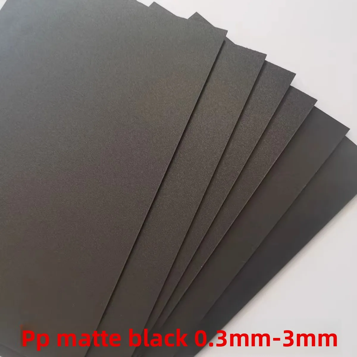 Matte black PP plastic board, PVC matte white matte black plastic film, coarse grain ABS board partition, fish tank partition