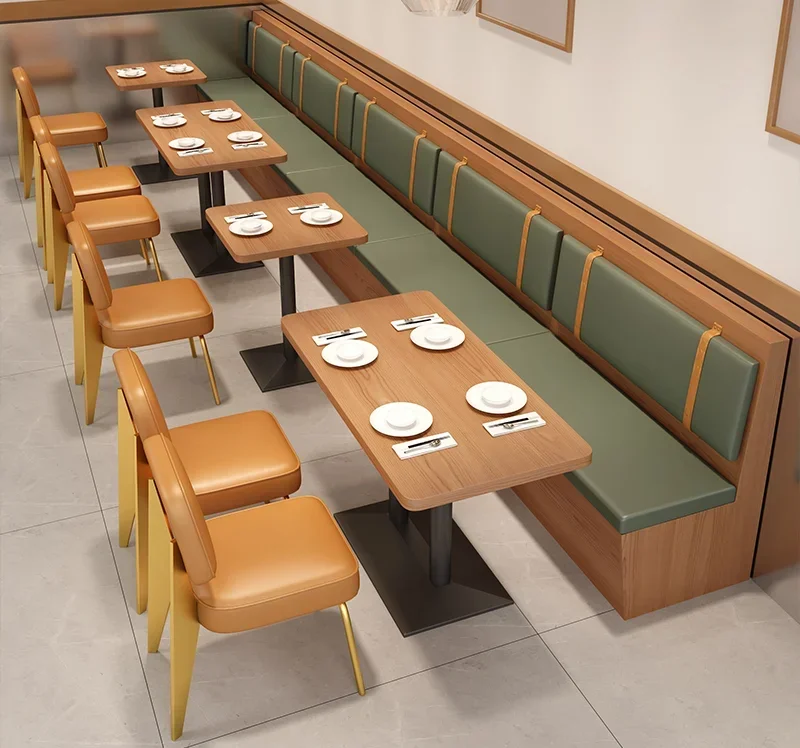 

'Leather Restaurant Seat for Dining Fast Food Cafe Furniture for Living Room Use