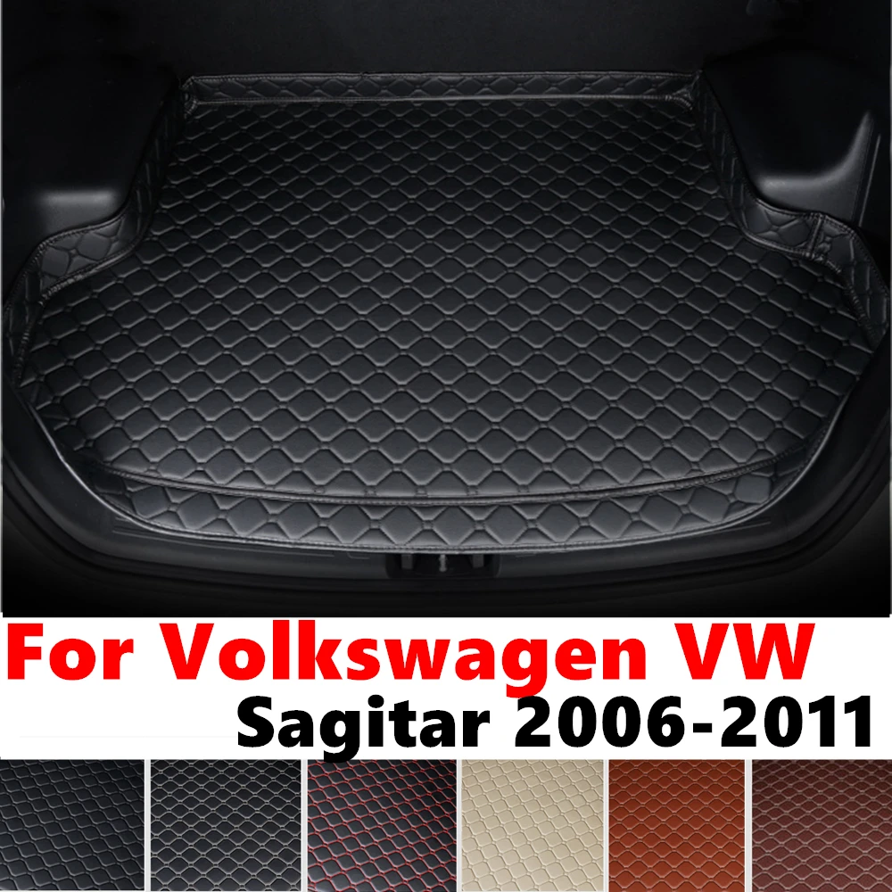 High Side Car trunk mat for Volkswagen VW Sagitar 2011 2010 09-2006 Tail Boot Luggage Pad Rear Cargo Liner Interior Accessories