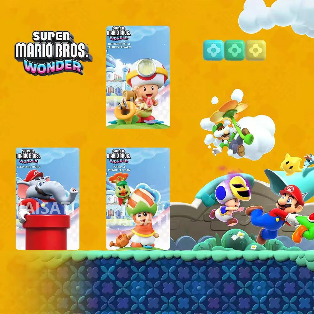 NEW POPLIN & PRINCE FLORIAN CAPTAIN TOAD &TALKING FLOWER ELEPHANT SUPER BROS WONDER for SWITCH 2