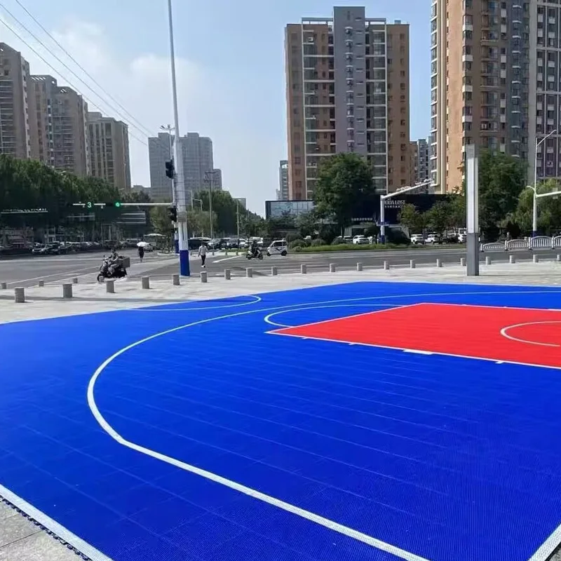 Beable PP Sport Flooring For Multi-purpose Surface Tiles Tennis Court Basketball Tennis Court Sports Area Ground With White Line