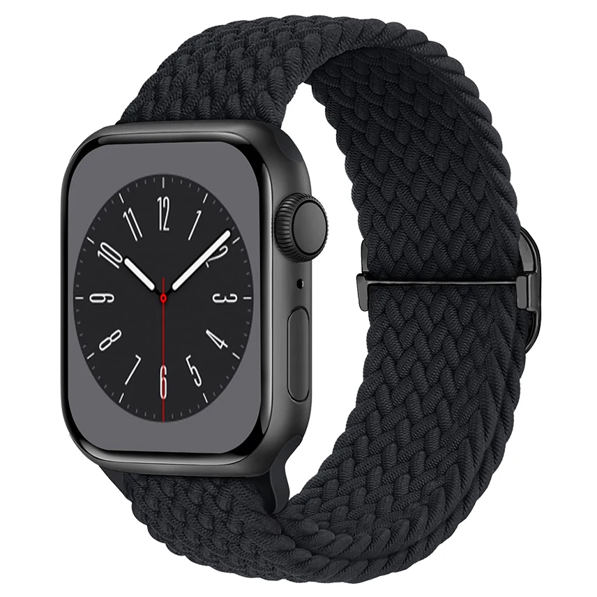 

Sliding Buckle Nylon Strap For Apple Watch Bands 44mm 40mm 49mm 45mm 41mm 38mm Sport Bracelet for iWatch Series 9 8 7 6 5 4 3
