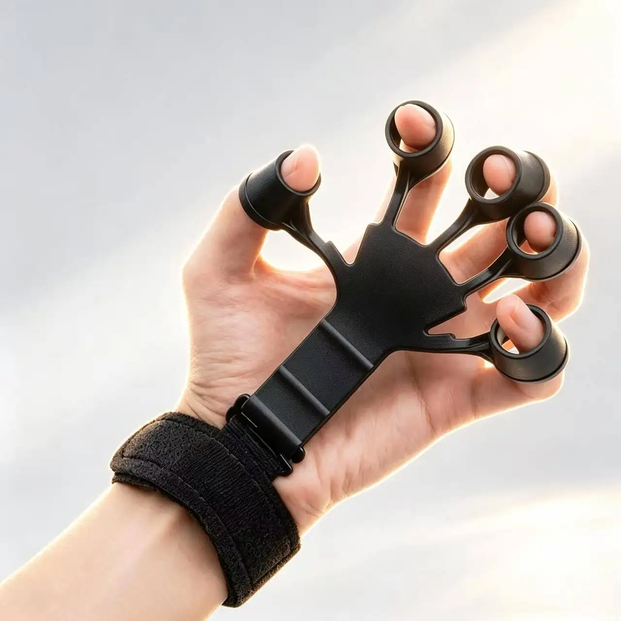 Adjustable Finger Exerciser Hand Grip Strengthener 13-21LB 3 Resistance Levels Finger Trainer