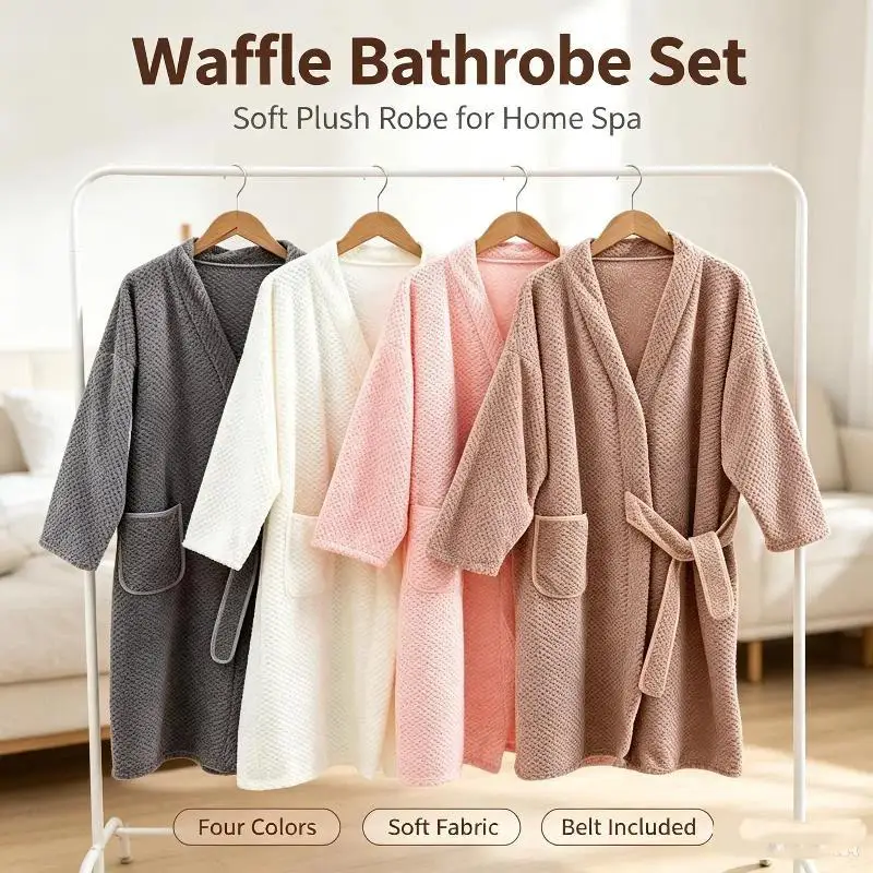 Bath Towel Bathrobe Suitable For Men And Women Coral Velvet Long-Sleeved Thickened Loose Bathrobe Home Sleeping Robe