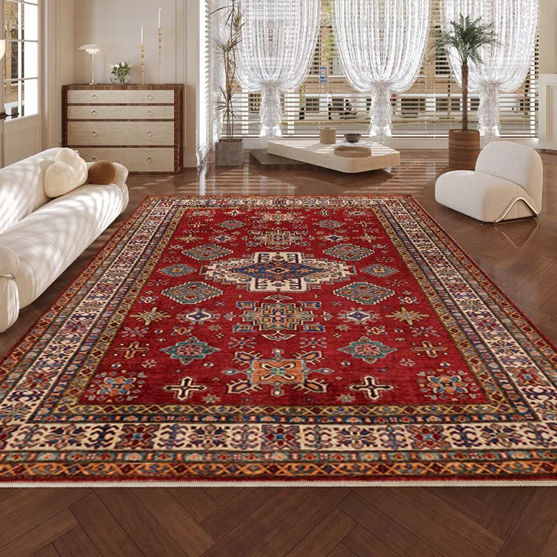 Bohemian Carpet for Living Room Bedroom Retro Flower Classic Rug Washable Non-slip Door Mat Balcony Corridor Decoration Carpets