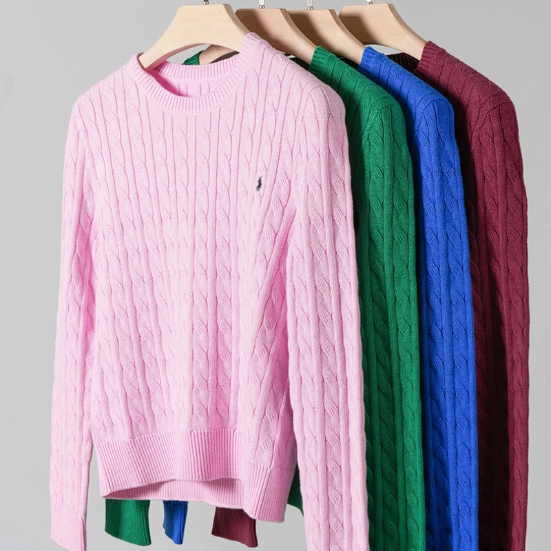 Новая осенне-зимняя коллекция, вязаный свитер из хлопка и шерсти, женский пуловер с вышивкой, топ с длинными рукавами, топ для отдыха и поездок на работу