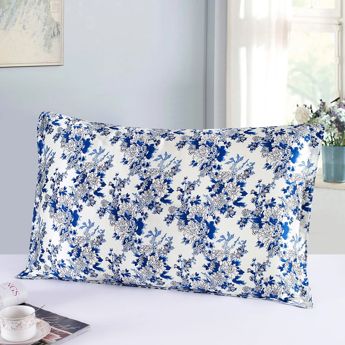 Silk Pillowcase Oxford Both Sides 100% Mulberry Silk Pillow Case Cover Envelope Back Printed Multicolor Many Sizes Available