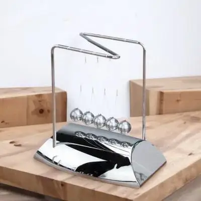 Stylish Newton Balance Ball Desktop Decor Science Craft Abs Steel Z-Shape Cradle Ornament Physics Stress Relief Gift Kids Family
