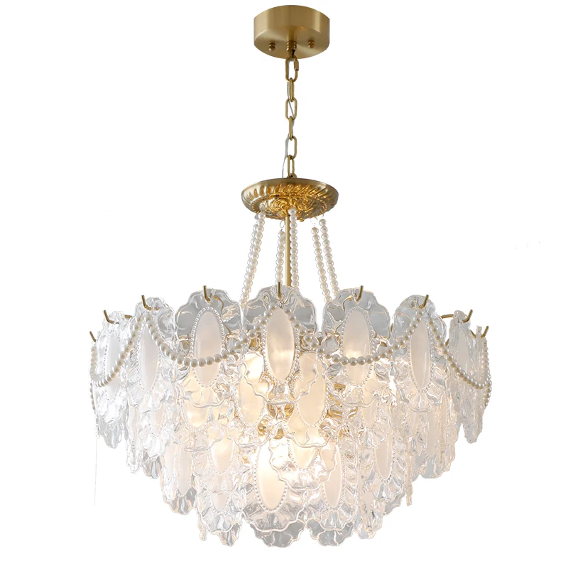 

French chandelier living room light modern simple atmosphere light luxury crystal master bedroom light