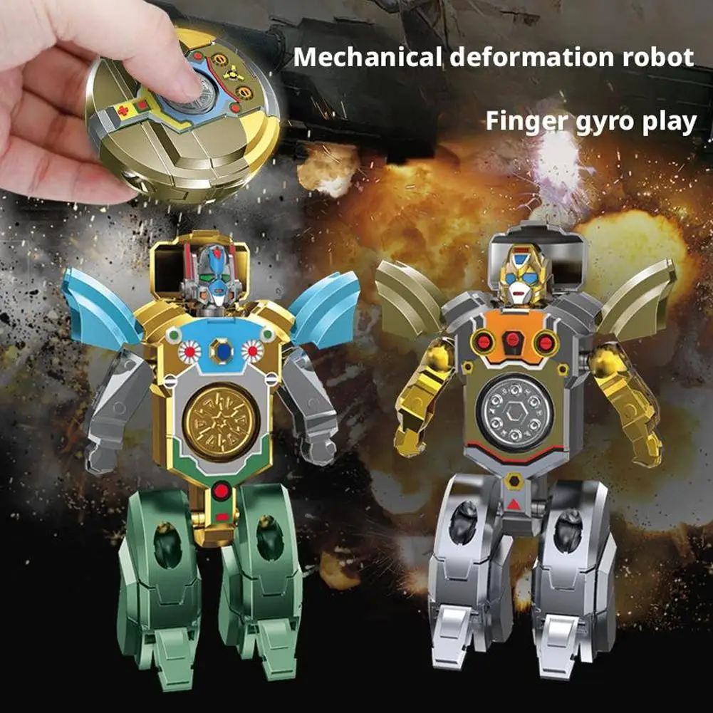 Transformerende Dinosaur Robot Tank Fidget Spinner, Creatief Cool Change Finger Toy voor kinderen, volwassenen, stressverlichting anti-angst