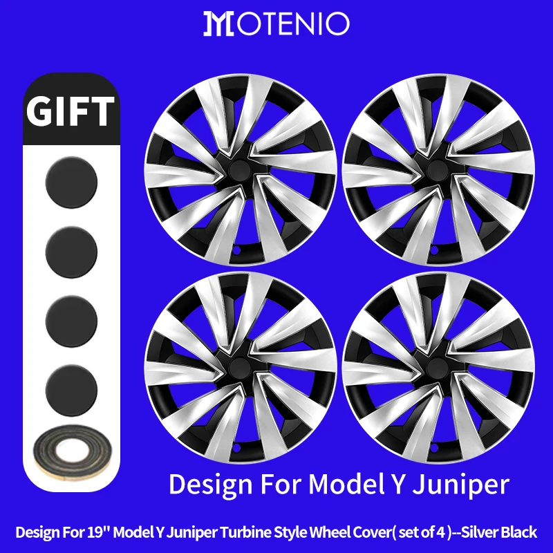 4 Stuks Wieldop Voor Tesla Model Y Juniper 2025-2026 19 Inch Auto Vervanging Wieldop Auto Hub Cap Volledige velg Auto Accessoires