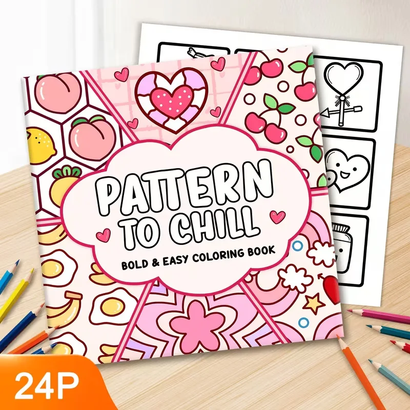 Relaxing Pattern Coloring Book Thick Paper Graffiti Tracing Sketch Art Notebook Hot Cross-border