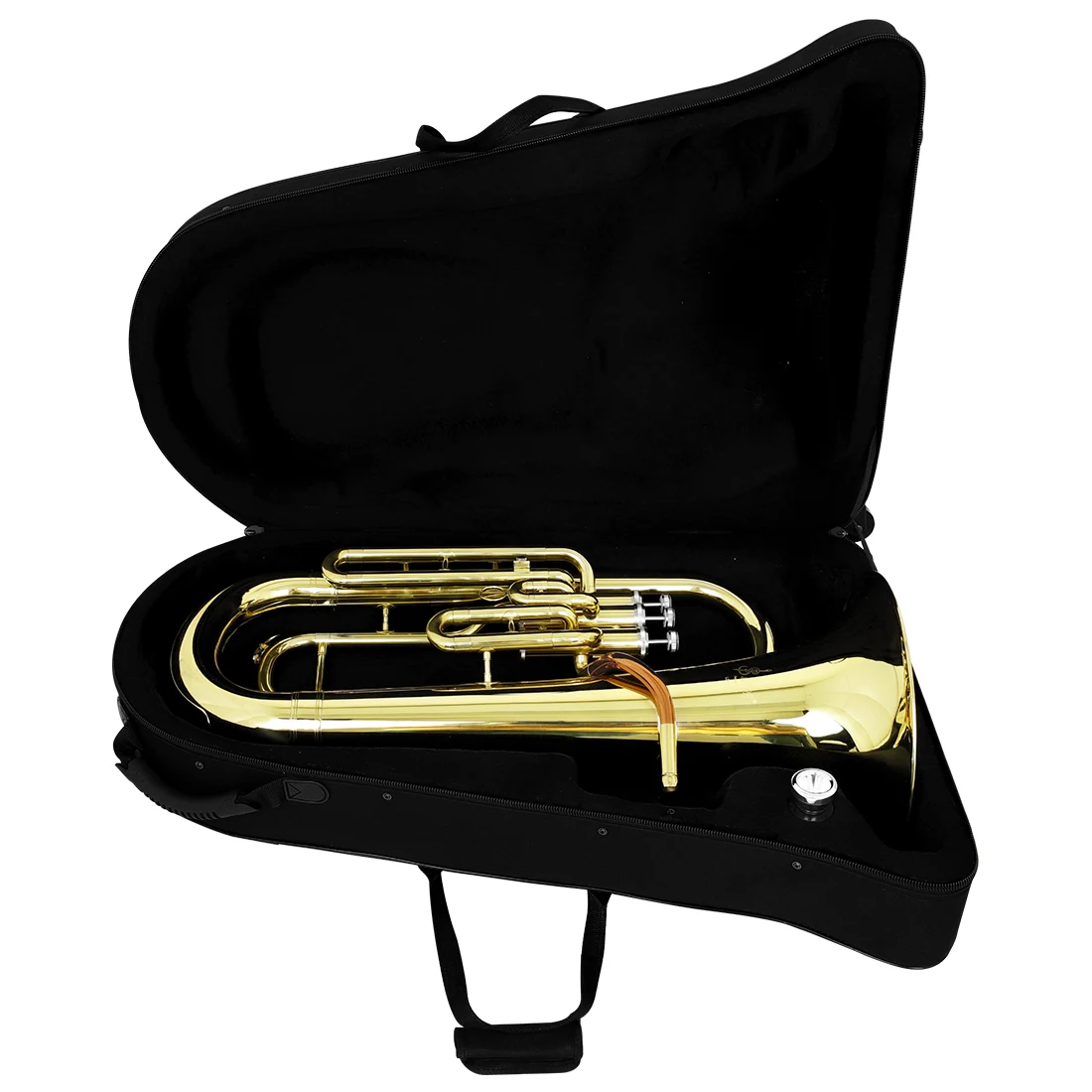 SLADE 3-key Bb Euphonium B Flat Brass Baritone Horn Professional Euphonium Brass Musical Instrument with Case Strap Cloth