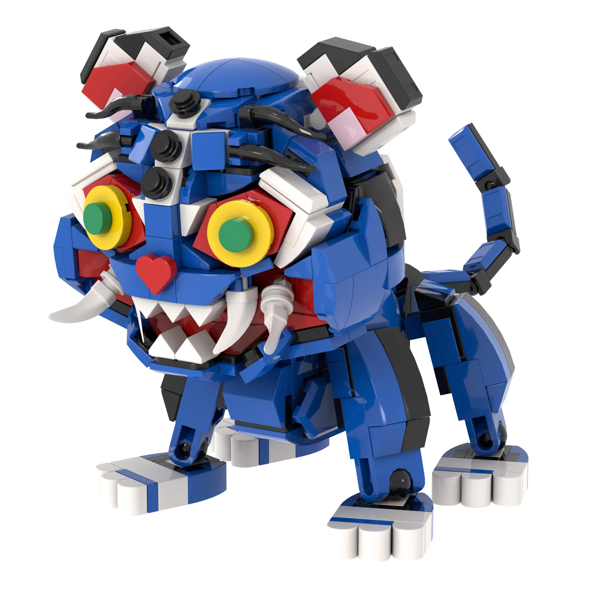 Moc New Creative DIY Tiger Building Block Model Kids Educational Bricks Collectible Toy