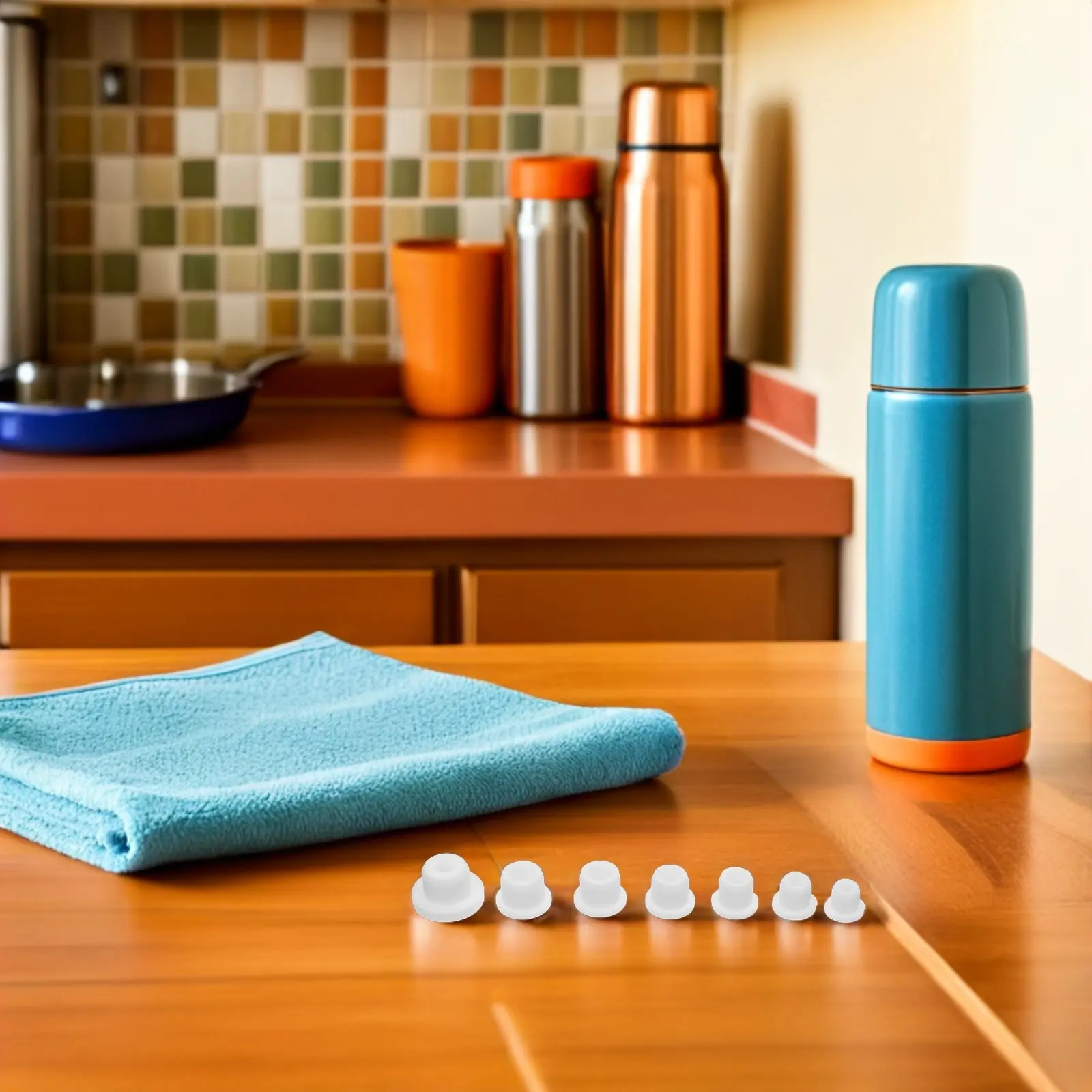 21Pcs Reusable Silicone Bottle Stopper Plugs Salt Pepper Shaker Cap Replacements Kitchen Storage Caps Dishwasher Safe Odor