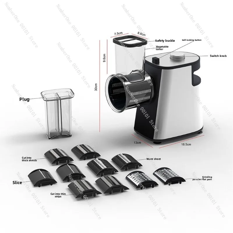 Electric Vegetable Cutter Multi-Function Automatic Shredder Slicer Grinder