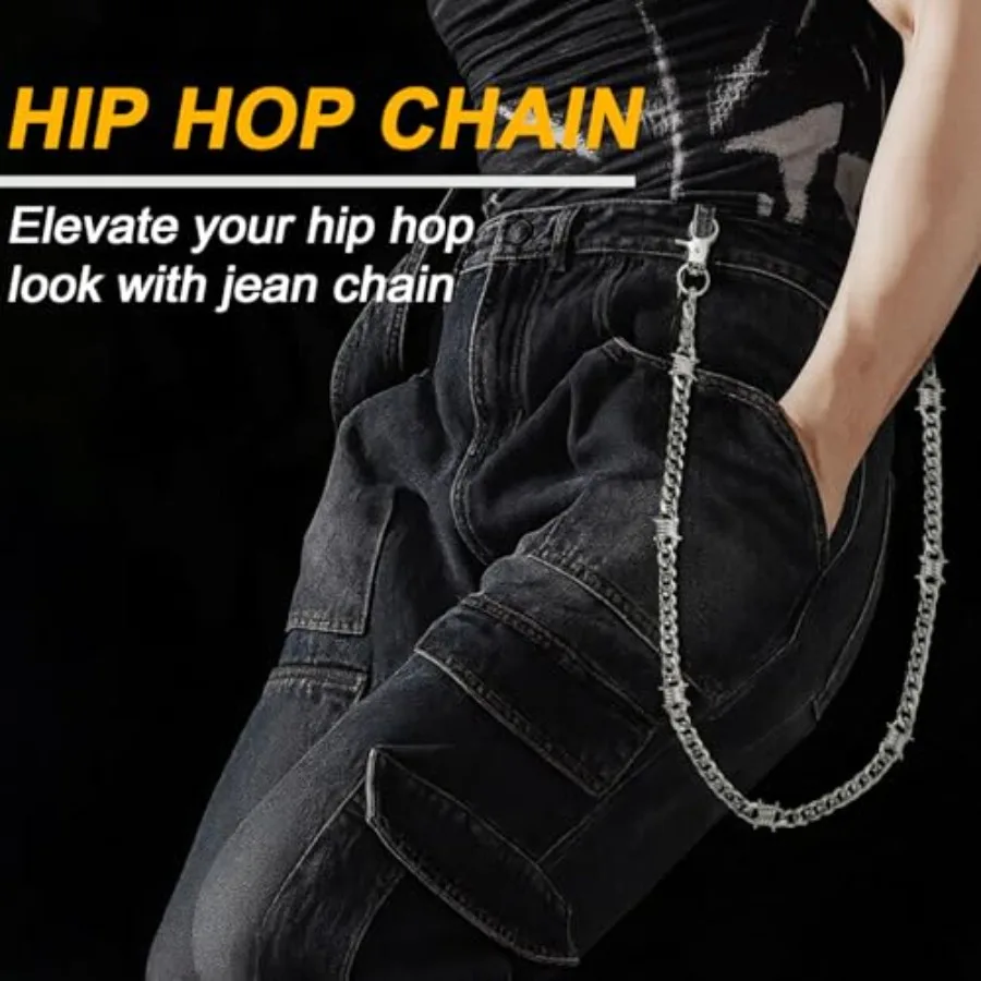 4 Pcs Punk Layered Pants Chain - Body Jewelry Goth ulasan dan harga