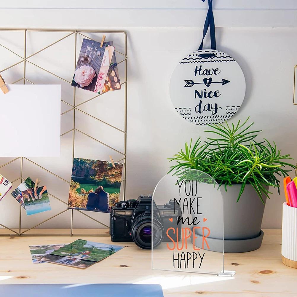 

5Sets Reusable Acrylic Table Number Cards Blank DIY Wedding Place Cards Party Table Setting Supplies Food Labels Card