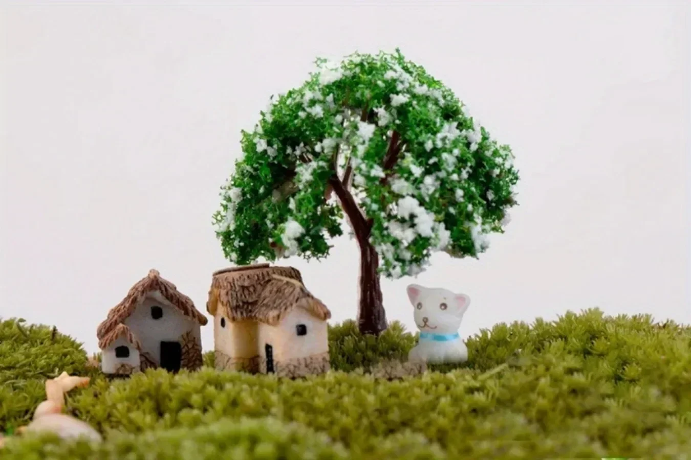 Mini-Hausstatue aus Harz, ideal zur Dekoration von Puppenhäusern, für den Bau eines kleinen Feengartens, zur Dekoration von Bonsai und Sukkulenten, ein kreatives kleines Geschenk. – Detail 8