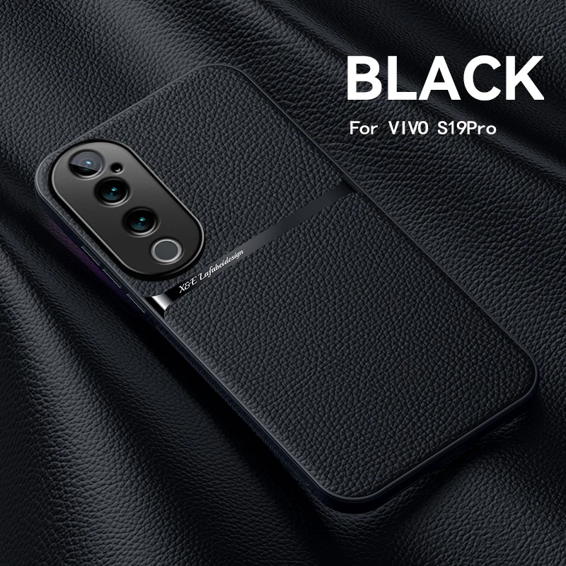 

Задний кожаный чехол для Vivo V40, автомобильный держатель, магнитный кожаный чехол для Vivo V40 V40 Pro, аксессуары для сотовых телефонов Vivo V40 Pro