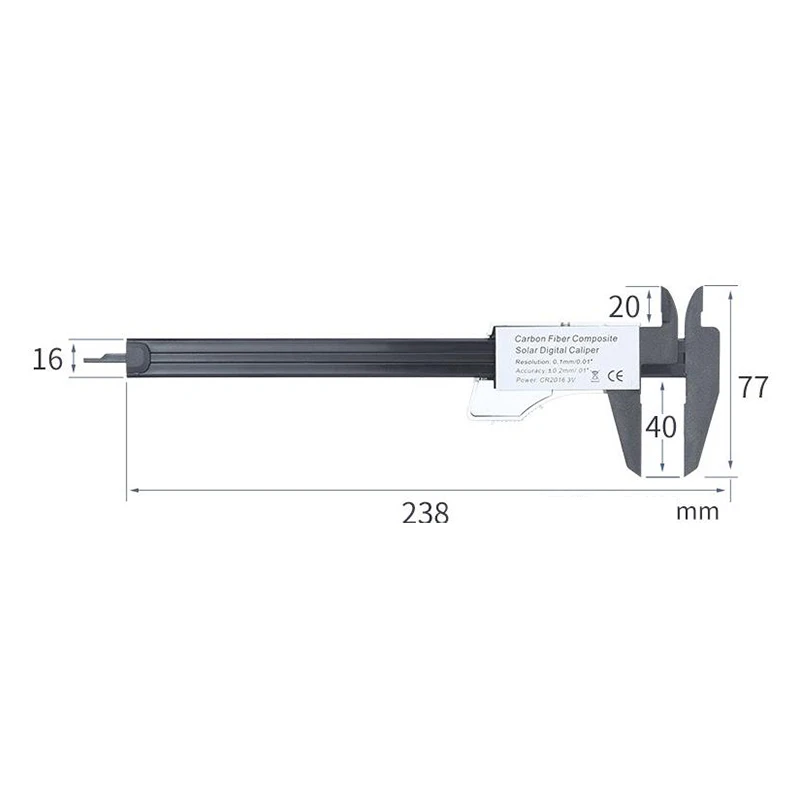 Digital Metal 0-150mm Solar Vernier Caliper LCD Caliper 6\