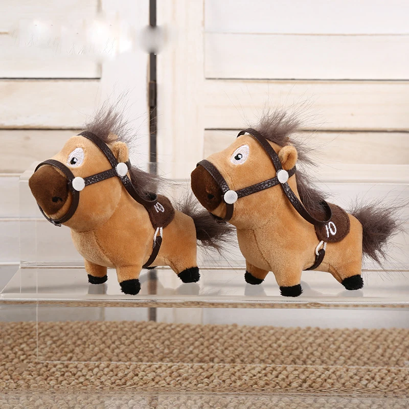 

Плюшевая игрушка-пони 10 см, забавный брелок-лошадка, подвеска для сумки, мультяшная мягкая кукла-брелок