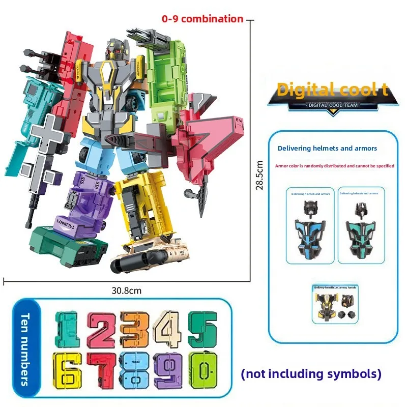 Boy Transfiguration Digital Robot Alphabet Transfiguration Combination King Kong Autobots Assemble Boy Educational Toys