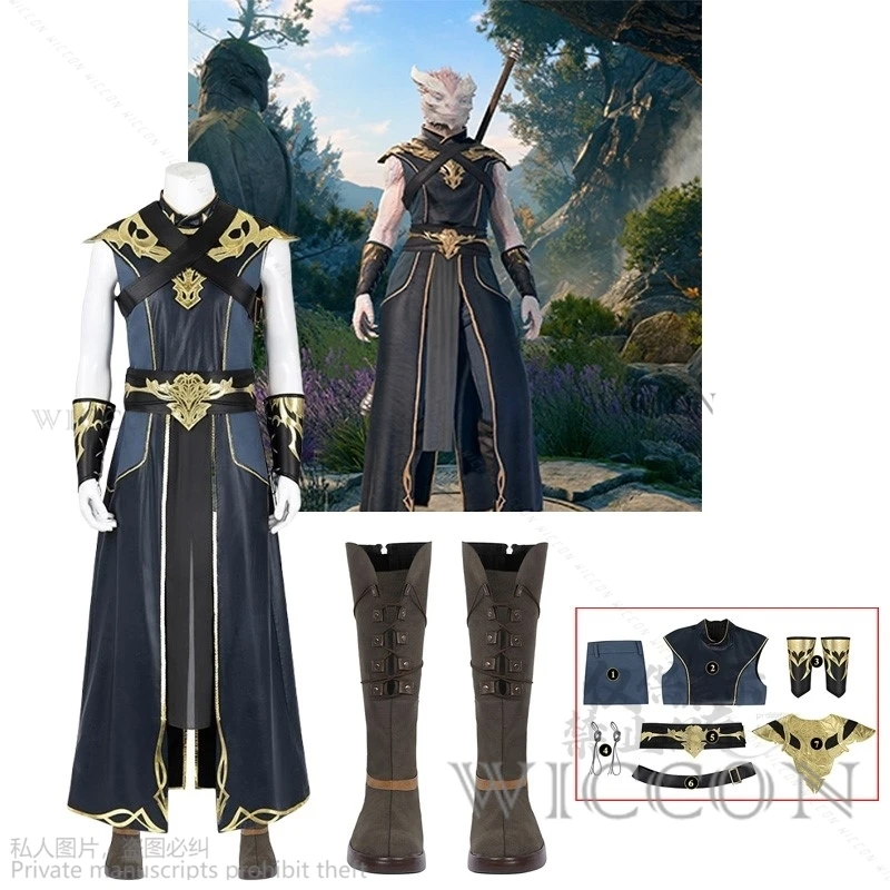 

Shadowheart Cosplay Costume Baldurs Cos Gate 3 Warlock Robe Wavemothes Astarion Cosplays Adult Halloween Carnival Suit Shoes Cos