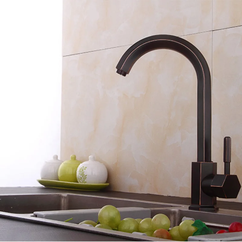 

European-style new kitchen faucet, sink hot and cold water dish single hole faucet