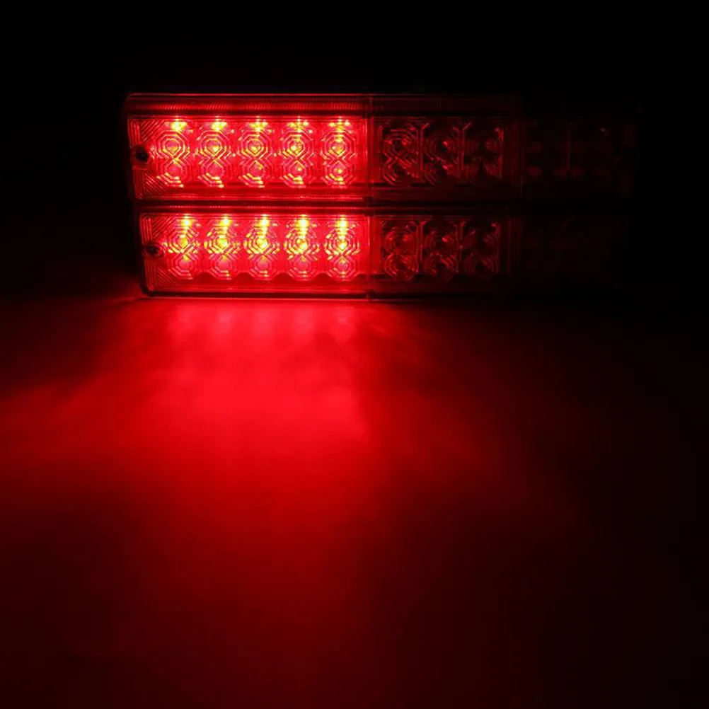 

High Brightness 20LED 12V Trailer Rear Lights 2pcs LED Brake Tail Light for Truck Running Lamp Turn Signal Indicator