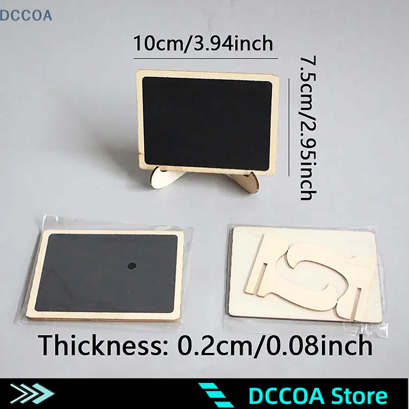 10PCS Mini Chalkboard Signs With Easel Wedding, Birthday Parties, Message Board Signs And Event Decor Wooden Place Cards