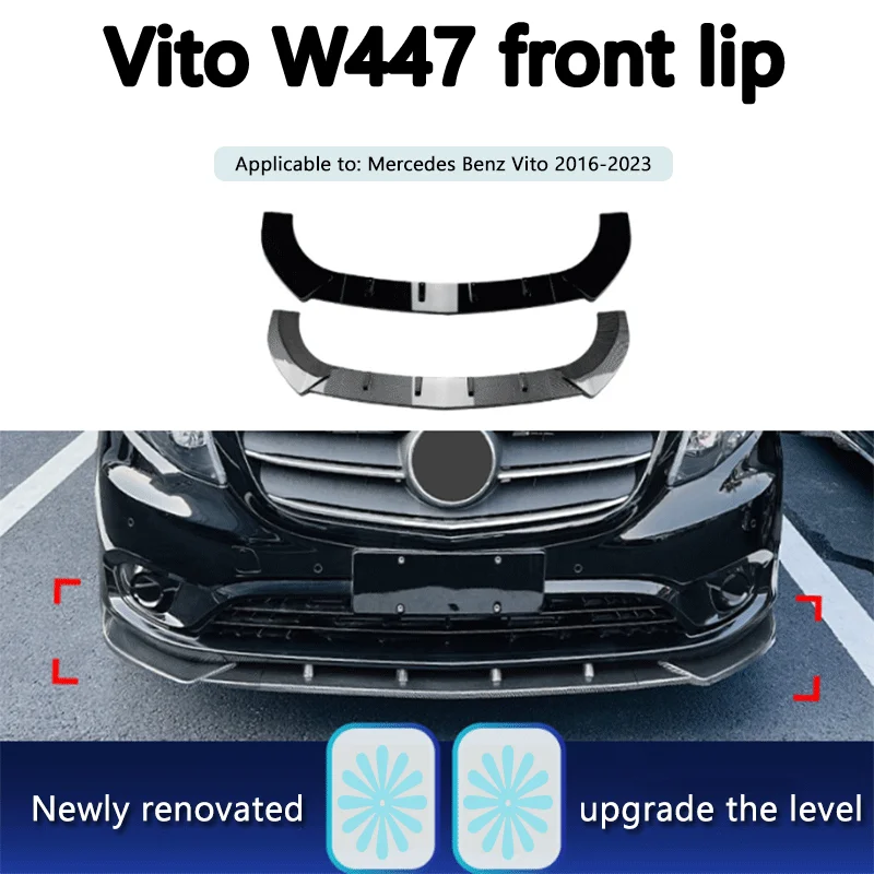 Frontspoilerlippe Diffusor für Mercedes Benz Vito W447 2016-2023 Auto Frontspoiler Karosserieteile