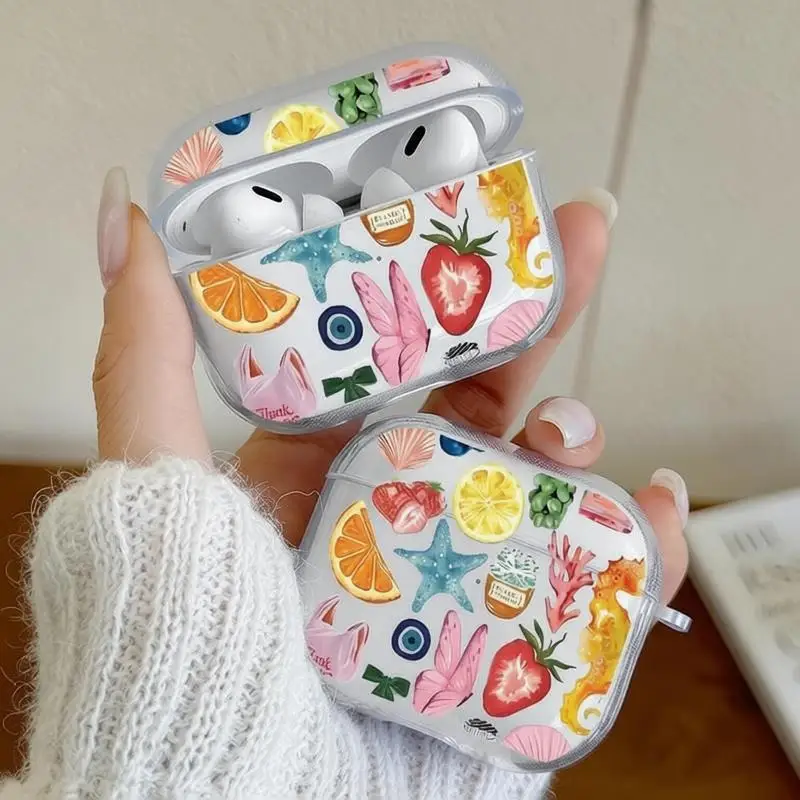 

Summer Fruit Sea Animal Earphone Case for Airpods 4th 3rd 2 Pro 3 2 Cover for Airpod 2 3 1 Protective Accessorie Shell Fundas