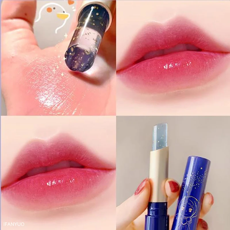 Princess Crystal Temperature Change Moisturizing Lipstick Star Brilliant Jelly Shinny Lip Balm Long-lasting Lip Oil Care Makeup