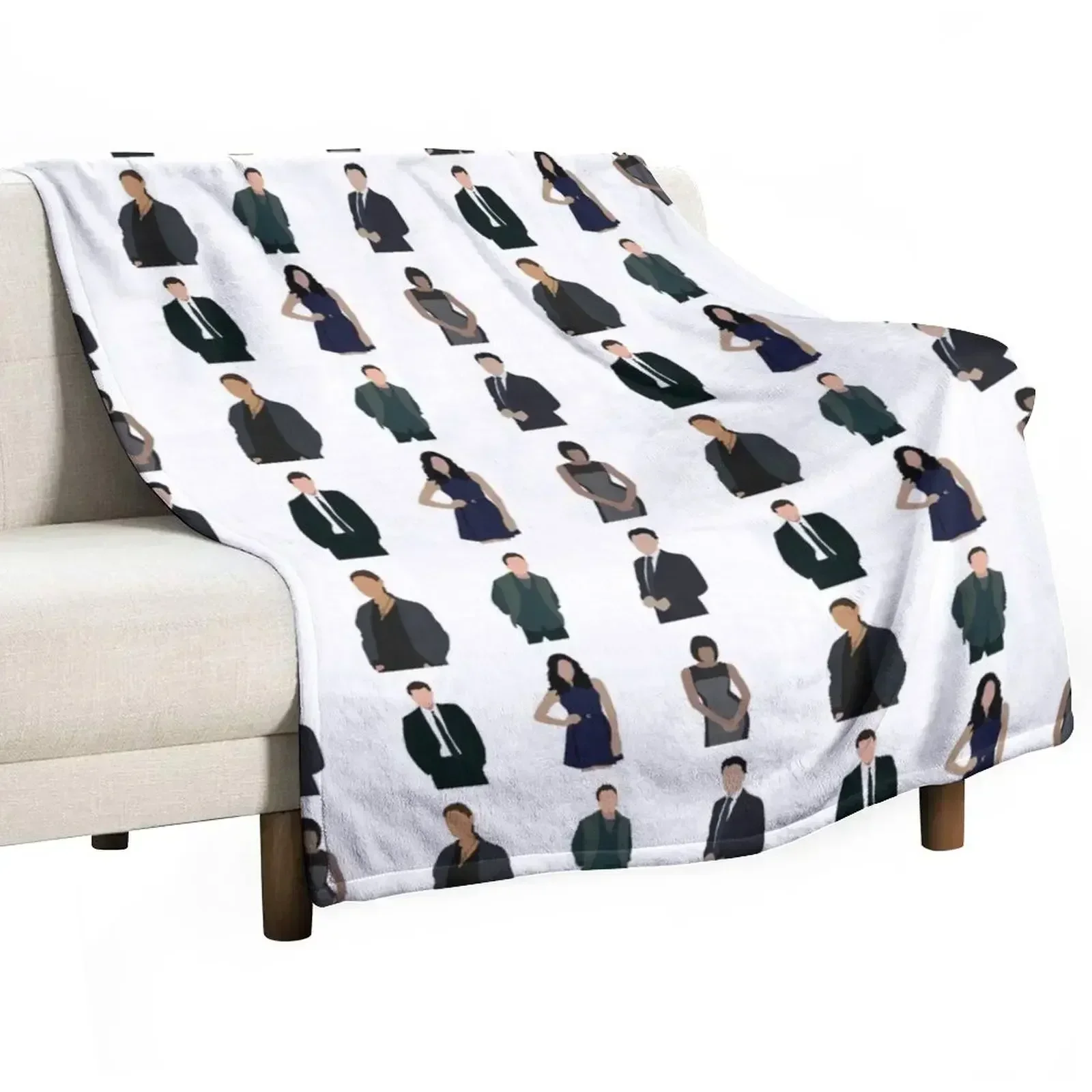 Minimalist bones characters #5 Throw Blanket Bed Fashionable Soft Big Soft Beds Decorative Throw Plush heavy to sleep Blankets