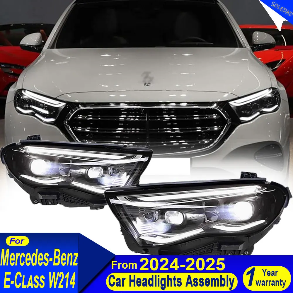 LED Head Lamp For Benz E-Class W214 2024-2025 Car Headlight E260 E300 DRL Signal Projector Lens Plug And Play Car Accessories