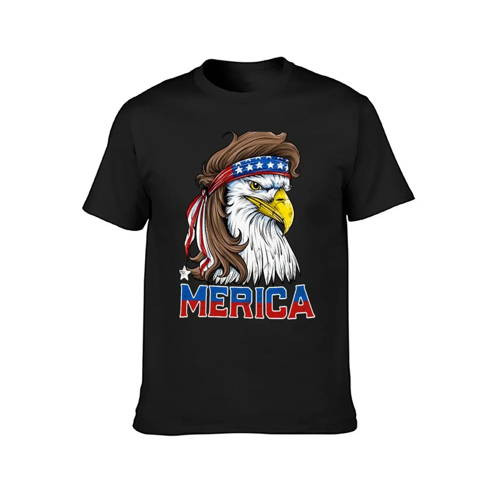 Eagle Mullet T Shirt 4th of July American Flag Merica USA T-Shirt graphic t shirts t shirts for men graphic